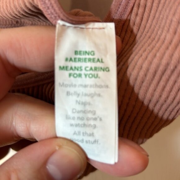 S aerie Brown real good ribbed bralette - Picture 2 of 4